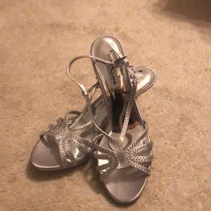 Silver Nina heels